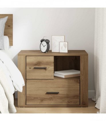 vidaXL Bedside Cabinet Artisan Oak 35 x 60 x 50 cm Engineered Wood