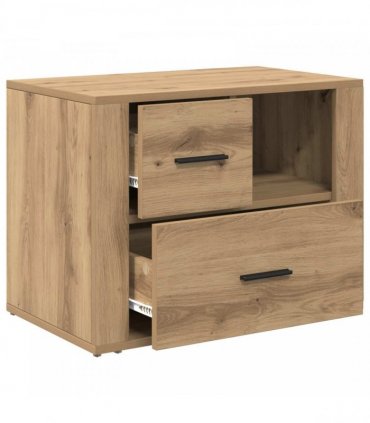 vidaXL Bedside Cabinet Artisan Oak 35 x 60 x 50 cm Engineered Wood