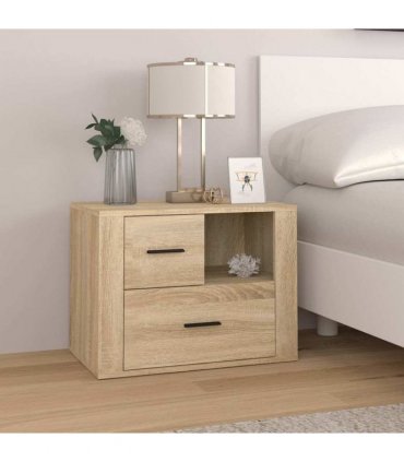 vidaXL Bedside Cabinet Sonoma Oak 60x36x45 cm Engineered Wood