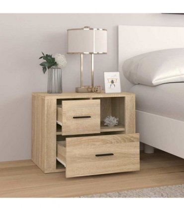 vidaXL Bedside Cabinet Sonoma Oak 60x36x45 cm Engineered Wood