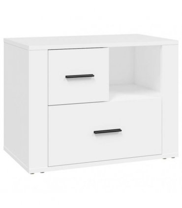 vidaXL Bedside Cabinet White 60x36x45 cm Engineered Wood