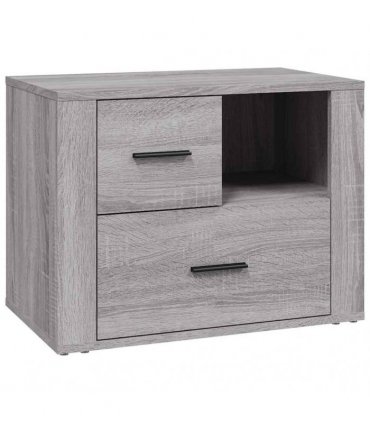 vidaXL Bedside Cabinet Grey Sonoma 60x36x45 cm Engineered Wood
