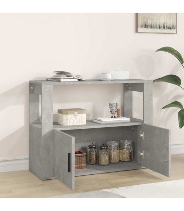 vidaXL Sideboard Concrete Grey 80x30x60 cm Engineered Wood
