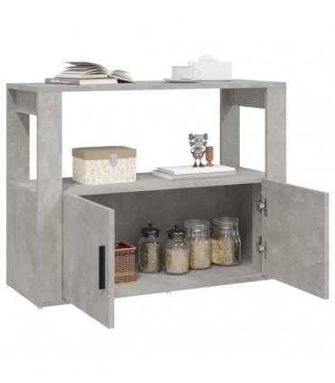 vidaXL Sideboard Concrete Grey 80x30x60 cm Engineered Wood