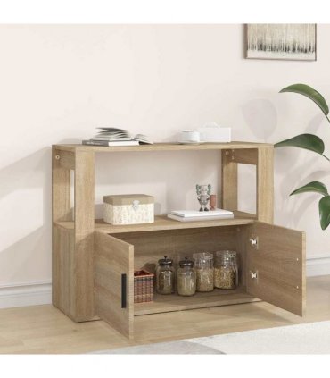 vidaXL Sideboard Sonoma Oak 80x30x60 cm Engineered Wood