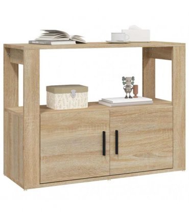 vidaXL Sideboard Sonoma Oak 80x30x60 cm Engineered Wood