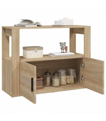 vidaXL Sideboard Sonoma Oak 80x30x60 cm Engineered Wood