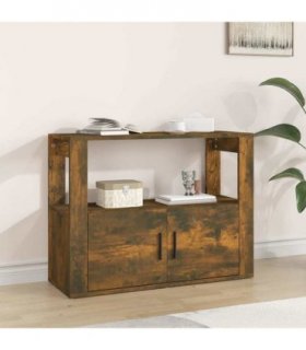 vidaXL Sideboard Smoked Oak 80x30x60 cm Engineered Wood