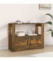 vidaXL Sideboard Smoked Oak 80x30x60 cm Engineered Wood