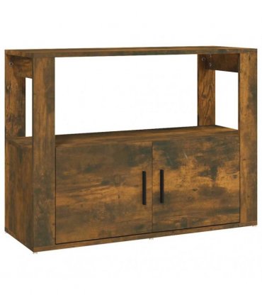 vidaXL Sideboard Smoked Oak 80x30x60 cm Engineered Wood