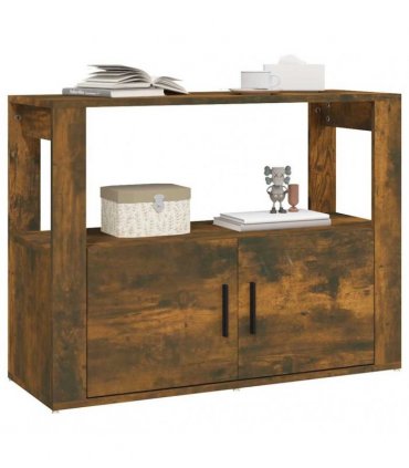 vidaXL Sideboard Smoked Oak 80x30x60 cm Engineered Wood