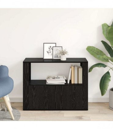 vidaXL Sideboard Black oak 80 x 30 x 60 cm Engineered wood