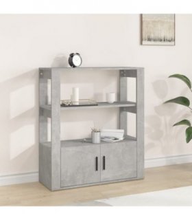 vidaXL Sideboard Concrete Grey 80x30x90 cm Engineered Wood