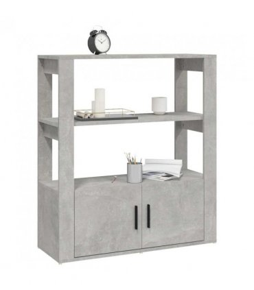 vidaXL Sideboard Concrete Grey 80x30x90 cm Engineered Wood