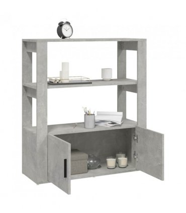 vidaXL Sideboard Concrete Grey 80x30x90 cm Engineered Wood