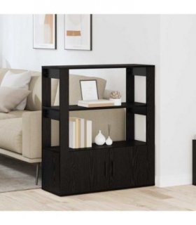 vidaXL Sideboard Black oak 30 x 80 x 90 cm Engineered wood