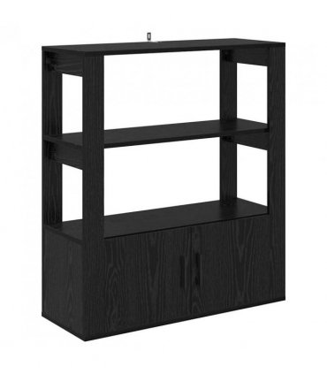vidaXL Sideboard Black oak 30 x 80 x 90 cm Engineered wood