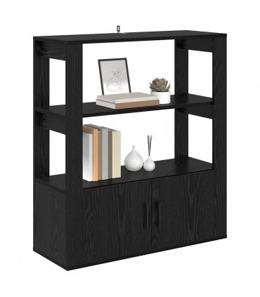 vidaXL Sideboard Black oak 30 x 80 x 90 cm Engineered wood