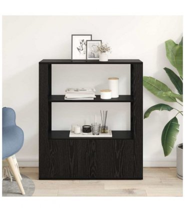 vidaXL Sideboard Black oak 30 x 80 x 90 cm Engineered wood