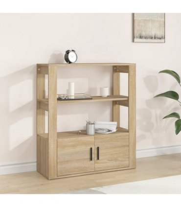 vidaXL Sideboard Sonoma Oak 80x30x90 cm Engineered Wood