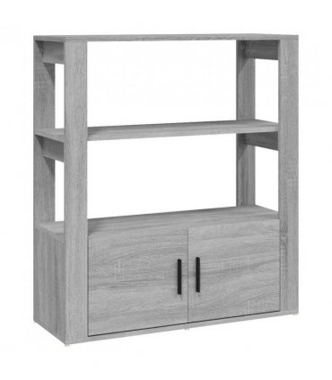 vidaXL Sideboard Grey Sonoma 80x30x90 cm Engineered Wood