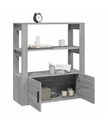 vidaXL Sideboard Grey Sonoma 80x30x90 cm Engineered Wood