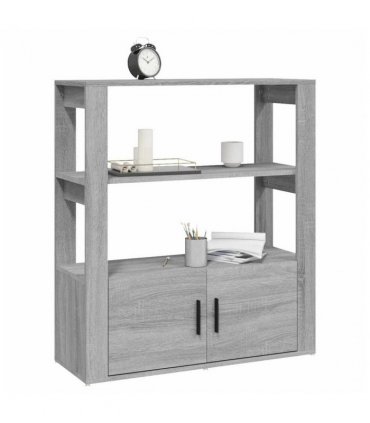 vidaXL Sideboard Grey Sonoma 80x30x90 cm Engineered Wood