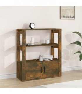 vidaXL Sideboard Smoked Oak 80x30x90 cm Engineered Wood