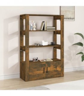 vidaXL Sideboard Smoked Oak 80x30x119.5 cm Engineered Wood