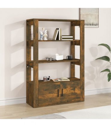 vidaXL Sideboard Smoked Oak 80x30x119.5 cm Engineered Wood