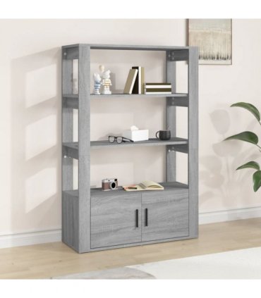 vidaXL Sideboard Grey Sonoma 80x30x119.5 cm Engineered Wood