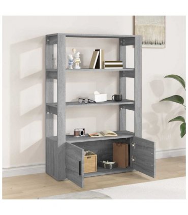 vidaXL Sideboard Grey Sonoma 80x30x119.5 cm Engineered Wood