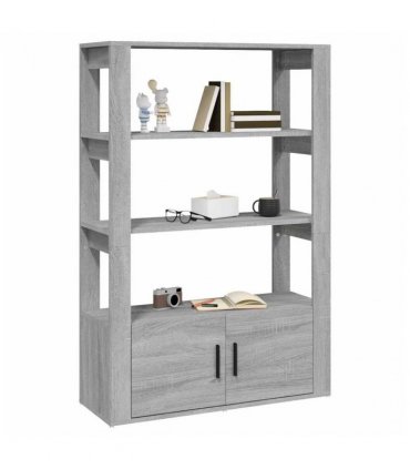 vidaXL Sideboard Grey Sonoma 80x30x119.5 cm Engineered Wood