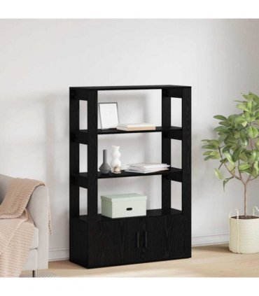 vidaXL Sideboard Black oak 30 x 80 x 119.5 cm Engineered wood