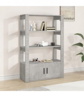 vidaXL Sideboard Concrete Grey 80x30x119.5 cm Engineered Wood