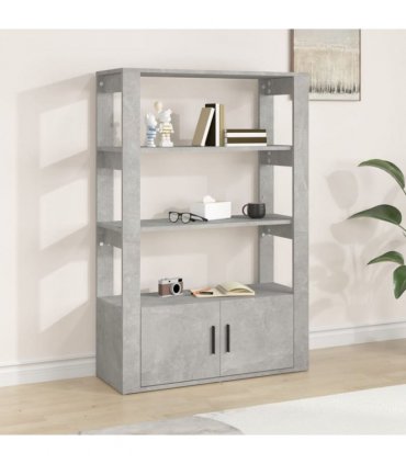 vidaXL Sideboard Concrete Grey 80x30x119.5 cm Engineered Wood