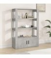 vidaXL Sideboard Concrete Grey 80x30x119.5 cm Engineered Wood