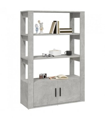 vidaXL Sideboard Concrete Grey 80x30x119.5 cm Engineered Wood