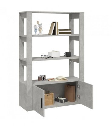vidaXL Sideboard Concrete Grey 80x30x119.5 cm Engineered Wood