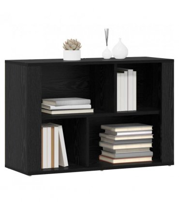 vidaXL Sideboard Black Oak 80 x 30 x 53 cm Engineered Wood