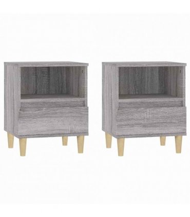 vidaXL Bedside Cabinets 2 pcs Grey Sonoma 40x35x50 cm
