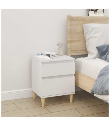 vidaXL Bedside Cabinets 2 pcs White 40x35x50 cm