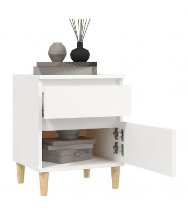 vidaXL Bedside Cabinets 2 pcs White 40x35x50 cm