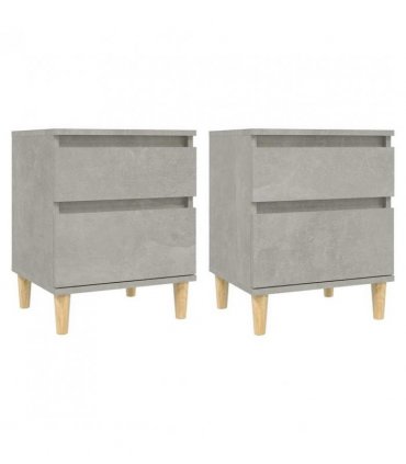 vidaXL Bedside Cabinets 2 pcs Concrete Grey 40x35x50 cm