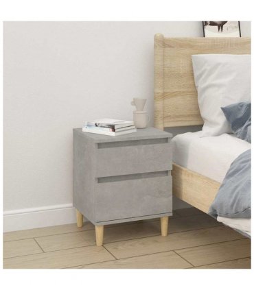 vidaXL Bedside Cabinets 2 pcs Concrete Grey 40x35x50 cm
