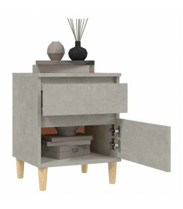 vidaXL Bedside Cabinets 2 pcs Concrete Grey 40x35x50 cm