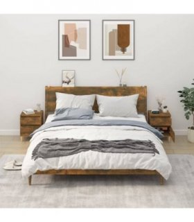 vidaXL Bedside Cabinets 2 pcs Smoked Oak 40x35x50 cm — V0672035772