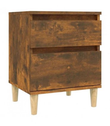 vidaXL Bedside Cabinets 2 pcs Smoked Oak 40x35x50 cm — V0672035772