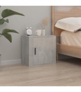 vidaXL Wall-mounted Bedside Cabinet Concrete Grey 50x30x47 cm