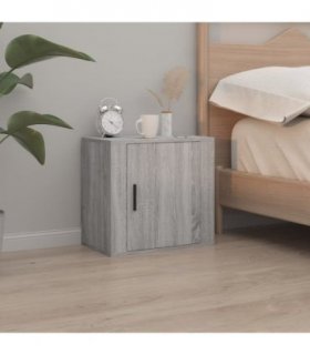 vidaXL Wall-mounted Bedside Cabinet Grey Sonoma 50x30x47 cm